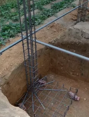 Cured concrete pillar structure